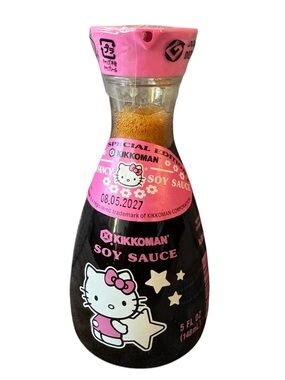 Kikkoman x Hello Kitty Special Edition Soy Sauce Glass Bottle 5 fl oz